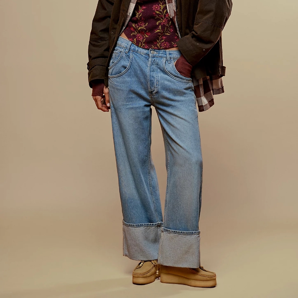 NEW We The Free Final Countdown Cuffed Low-Rise Jeans, Size 24